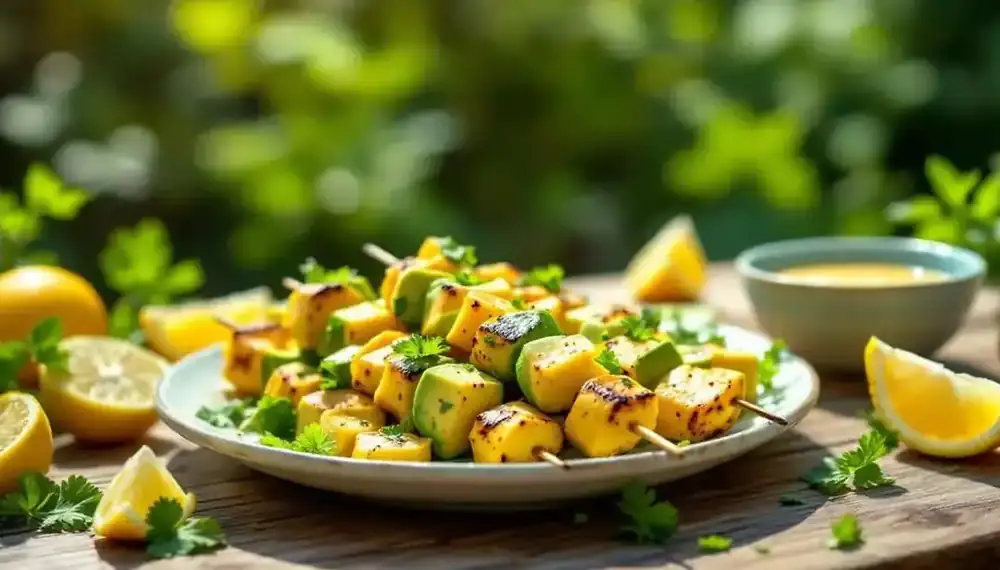 découvrez notre délicieuse recette estivale de kebabs à l'avocat et citron vert. un mélange savoureux et frais, parfait pour vos barbecues et pique-niques d'été. facile à réaliser, cette recette met en avant des ingrédients de saison pour un repas sain et gourmand.