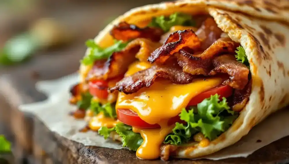 découvrez nos kebabs gourmands au bacon croustillant et cheddar fondu, une explosion de saveurs pour les amateurs de street food et de fromage fondant. idéal pour un repas savoureux et original !