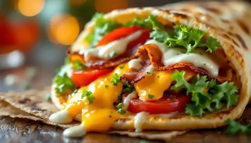 découvrez la délicieuse association des kebabs garnis de bacon croustillant et de fromage fondu. une expérience gustative irrésistible qui ravira vos papilles à chaque bouchée. parfait pour un repas rapide ou une soirée conviviale entre amis !