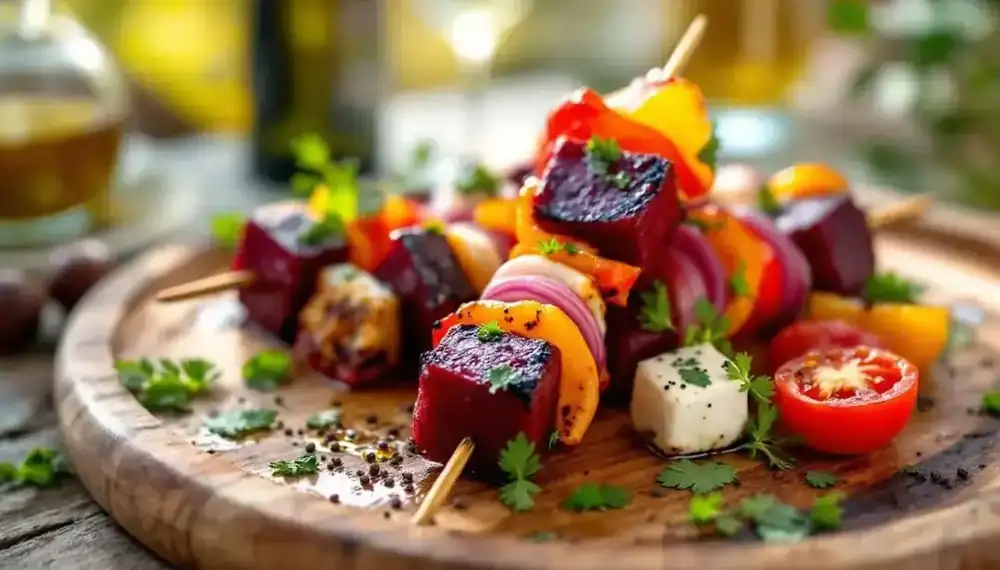 découvrez une délicieuse recette de kebabs alliant la douceur de la betterave et le crémeux du fromage de chèvre. parfait pour un repas original et savoureux, ces kebabs colorés raviront vos papilles et égayeront vos assiettes.