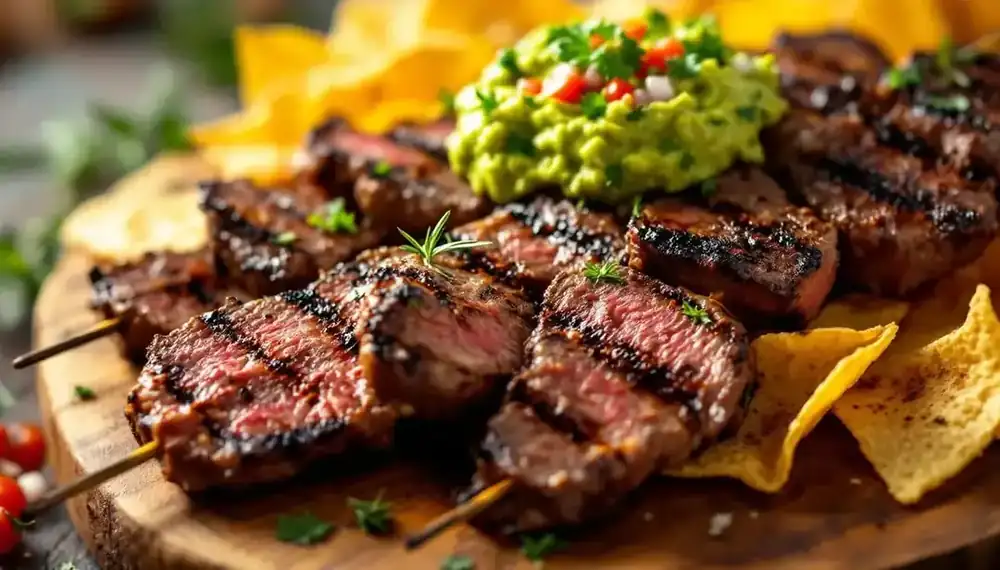 découvrez notre recette irrésistible de kebabs au bœuf épicé, servis avec un guacamole maison onctueux. parfaits pour un repas savoureux et rempli de saveurs, ces kebabs allient le piquant du bœuf mariné à la fraîcheur de l'avocat. régalez-vous en préparant ce plat convivial qui fera l'unanimité lors de vos soirées entre amis !
