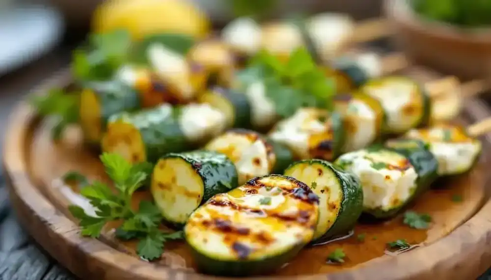 découvrez une recette savoureuse de kebabs alliant courgette grillée et feta, idéale pour une option légère et gourmande. faciles à préparer, ces brochettes apporteront une touche méditerranéenne à vos repas estivaux. parfaites pour les barbecues entre amis ou les dîners en famille!