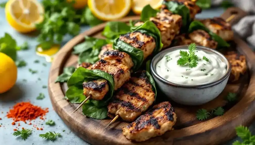 découvrez une délicieuse recette de kebabs aux épinards frais accompagnés de yaourt grec. idéal pour un repas léger et savoureux, cette spécialité mêle des saveurs authentiques et une touche de fraîcheur, parfait pour régaler vos convives.