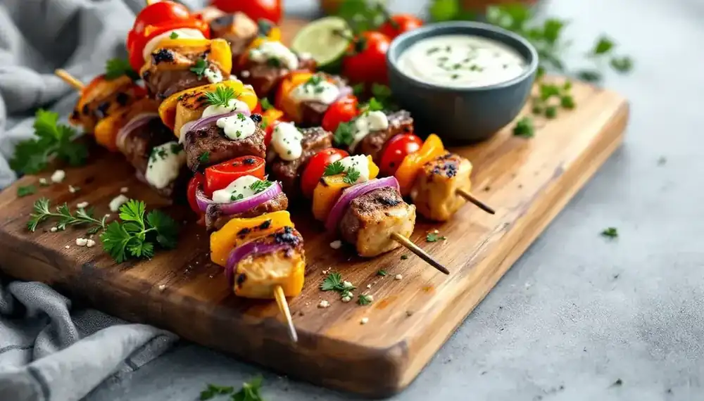 découvrez une recette audacieuse avec les kebabs au fromage bleu ! savourez cette délicieuse fusion de saveurs qui rehausse le traditionnel kebab, alliant succulence de la viande et onctuosité du fromage bleu. parfait pour surprendre vos convives lors de vos repas !