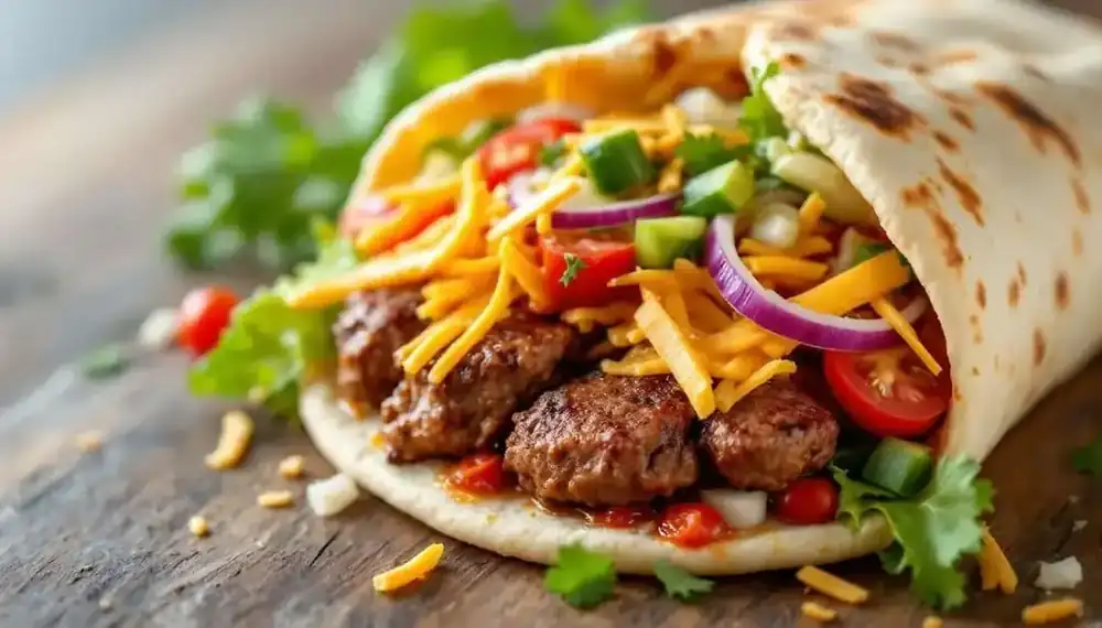 découvrez nos savoureux kebabs garnis de fromage râpé fondant et de légumes croquants pour une explosion de saveurs et de textures inoubliable.