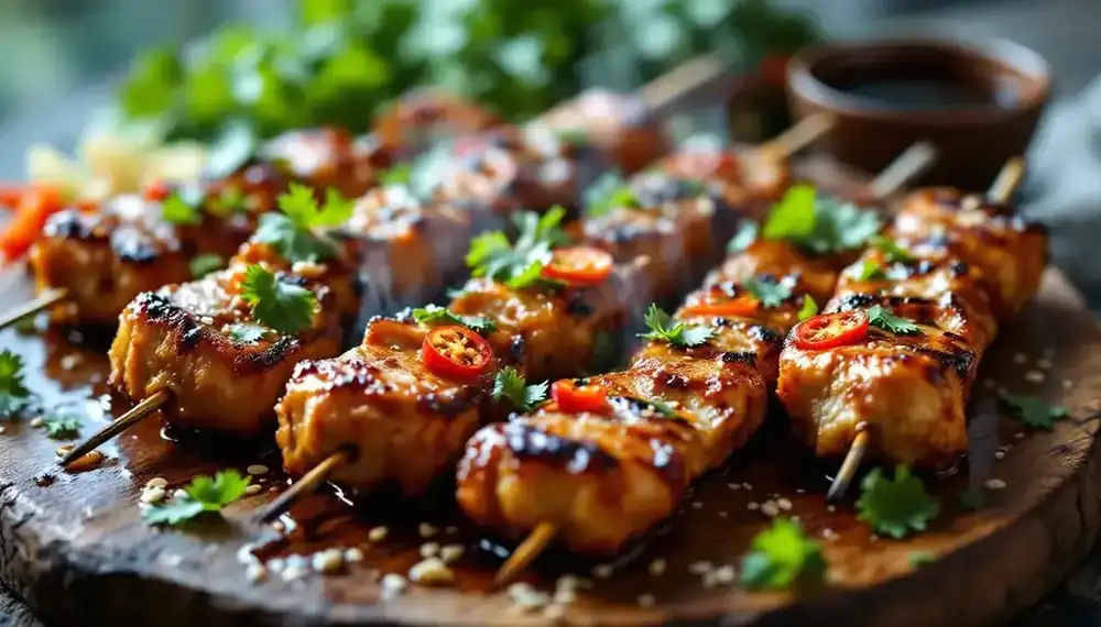 découvrez nos kebabs au gingembre et miel, une recette savoureuse qui apporte une délicieuse touche asiatique à vos repas. parfaits pour surprendre vos convives avec des saveurs uniques et originales.