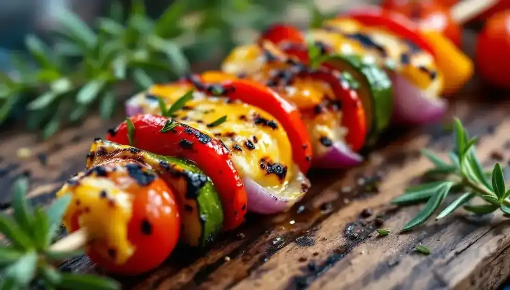 découvrez une recette irrésistible de kebabs aux légumes grillés et fromage fumé, alliant saveurs délicieuses et ingrédients frais. parfaits pour un repas sain et savoureux, ces kebabs raviront les amateurs de cuisine végétarienne et les gourmands !