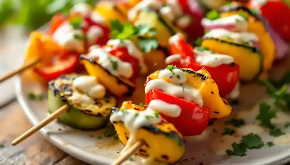 découvrez notre recette gourmande de kebabs aux légumes rôtis et sauce crémeuse, parfaite pour un repas savoureux, sain et plein de couleurs. idéal pour les végétariens et les amateurs de cuisine originale !