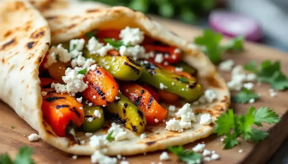 découvrez des kebabs savoureux garnis de poivrons grillés et de fromage feta, pour une recette gourmande et pleine de saveurs méditerranéennes. parfait pour un repas convivial et original !