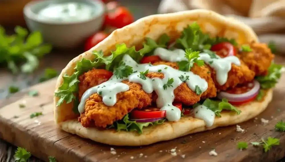 découvrez une délicieuse recette de kebabs au poulet frit, accompagnés d'une sauce ranch maison onctueuse. un mélange parfait de saveurs croustillantes et crémeuses qui ravira vos papilles à chaque bouchée. parfait pour un repas convivial ou un barbecue entre amis !
