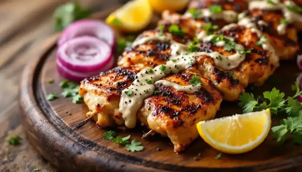 découvrez nos savoureux kebabs au poulet fumé, accompagnés d'une délicieuse sauce au poivre. une recette gourmande et originale pour éveiller vos papilles !