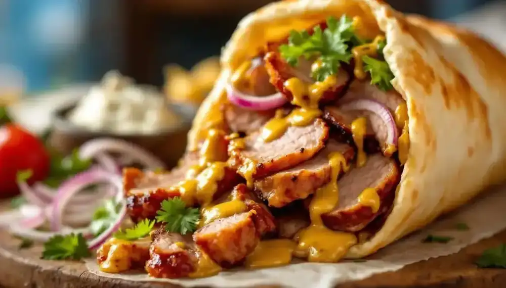 découvrez notre recette de kebabs gourmands au rôti de porc tendre, sublimés par une sauce moutarde à l’ancienne. un mariage savoureux pour régaler vos papilles le temps d’un repas convivial !