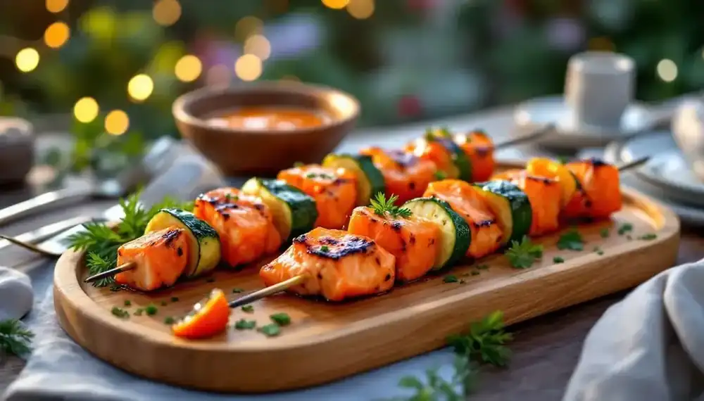 découvrez une recette raffinée et originale de kebabs au saumon, alliant saveurs marines et présentation élégante. idéale pour surprendre vos invités, cette préparation délicieuse saura éveiller vos papilles et apporter une touche innovante à vos repas.