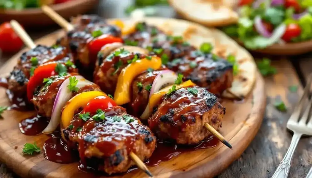 découvrez nos délicieux kebabs au steak végétal accompagnés d'une sauce barbecue savoureuse. une option gourmande et écologique qui séduira tous les amateurs de bonne cuisine, végétariens ou non.