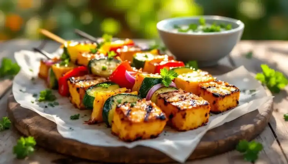 découvrez une délicieuse recette de kebabs au tofu mariné, accompagnés de légumes sautés croquants. parfait pour un repas sain et savoureux, ces kebabs raviront vos papilles avec leurs saveurs uniques et leur texture moelleuse. idéal pour les végétariens et les amateurs de cuisine inventive.