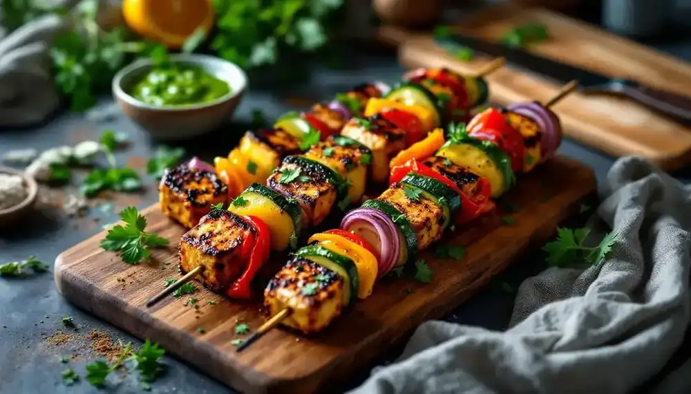 découvrez nos délicieux kebabs au tofu, une option végétalienne à la fois gourmande et saine. savourez des saveurs uniques et une texture irrésistible, parfaits pour tous les amateurs de cuisine végétale.