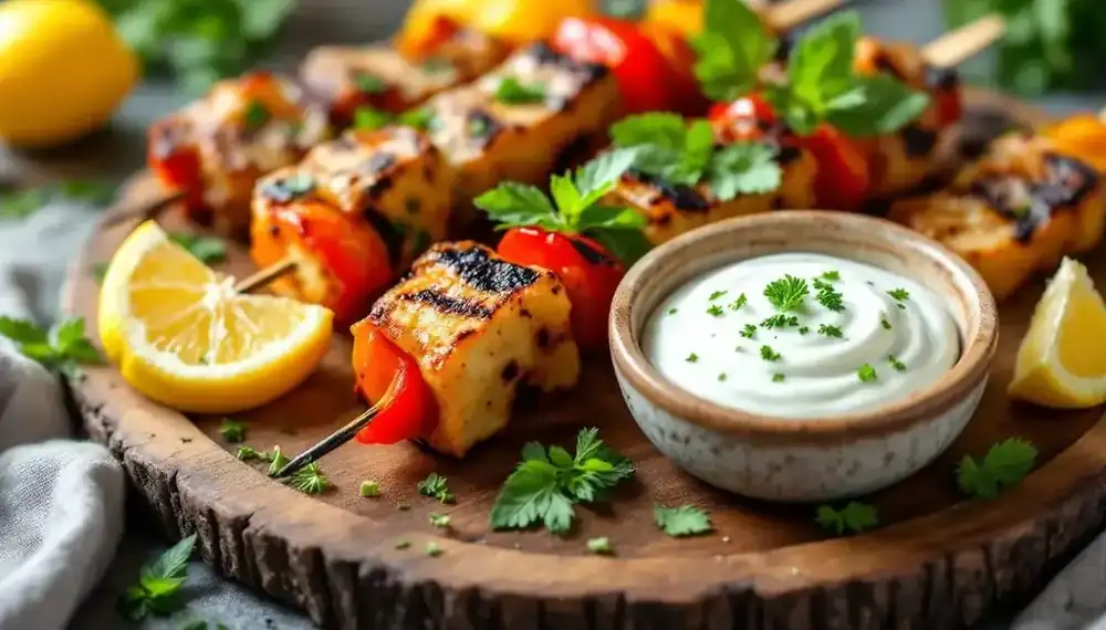 découvrez une recette délicieuse de kebabs marinés au yaourt grec et rehaussés de menthe fraîche. une fusion parfaite de saveurs qui ravira vos papilles et transformera vos repas en un festin d'été!