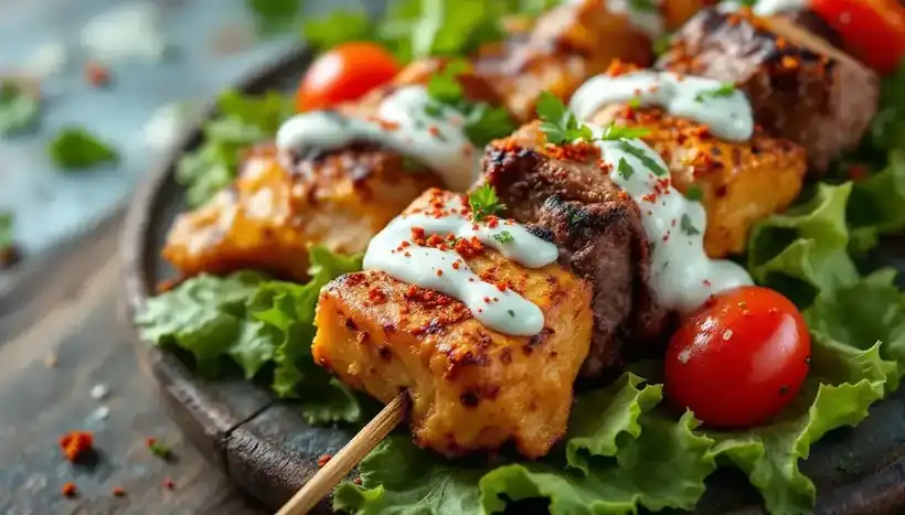 découvrez la recette irrésistible des kebabs épicés au piment d'espelette, une explosion de saveurs qui ravira vos papilles. préparez-vous à savourer des morceaux de viande marinés, grillés à la perfection et relevés par le célèbre piment d'espelette, pour un plat à partager lors de vos repas entre amis ou en famille.