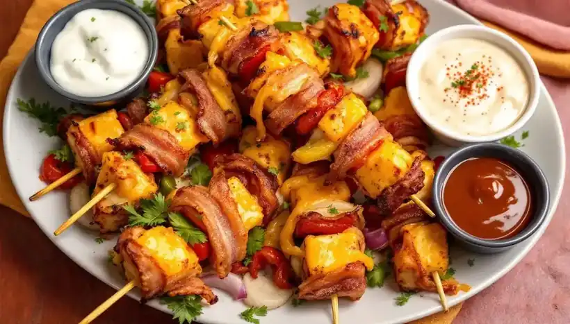 découvrez notre kebab gourmand garni de bacon croustillant et de cheddar fondu, une alliance savoureuse pour des instants de pur plaisir. idéal pour les amateurs de street food réconfortante !
