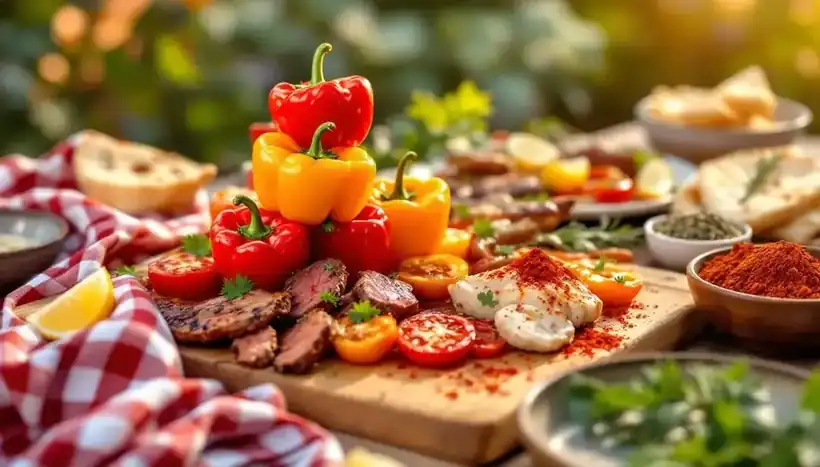 découvrez le kebab au poivron grillé, une délicieuse recette qui ajoute une touche méditerranéenne à vos repas. savourez la fusion des saveurs délicates du kebab, rehaussé par le goût authentique des poivrons grillés. idéal pour une expérience culinaire riche en couleurs et en saveurs!