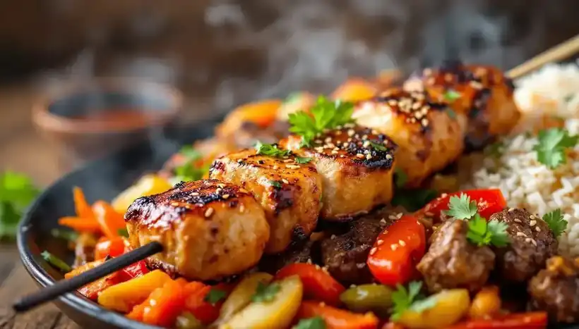 découvrez le kebab façon street food asiatique, une fusion savoureuse de traditions culinaires qui vous emmène en voyage à chaque bouchée. savourez des ingrédients frais, des épices exquises et une touche d'authenticité dans ce plat emblématique revisité. parfait pour les amateurs de street food en quête de nouvelles expériences gustatives !