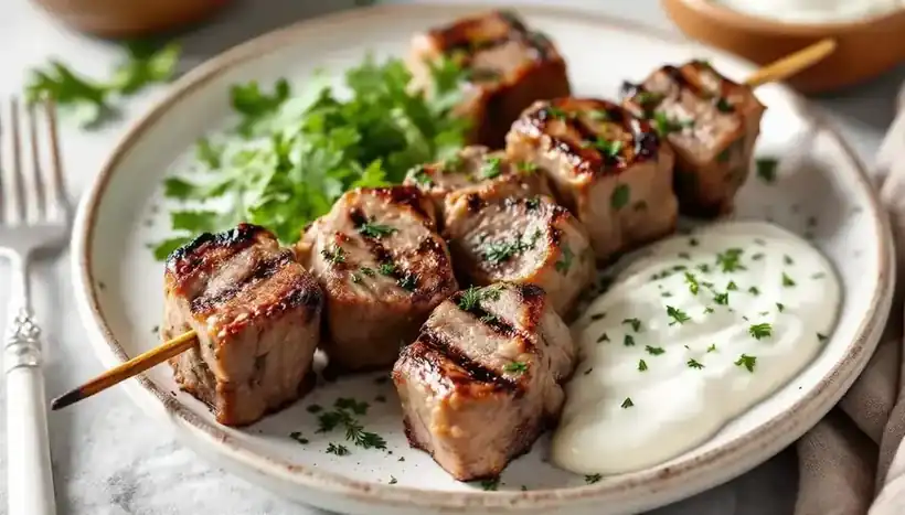 découvrez le délice des kebabs à la viande d’agneau grillée, accompagnés d'une onctueuse sauce yaourt. un mélange savoureux de traditions culinaires qui ravira vos papilles à chaque bouchée. parfait pour un repas convivial ou une street food gourmande!