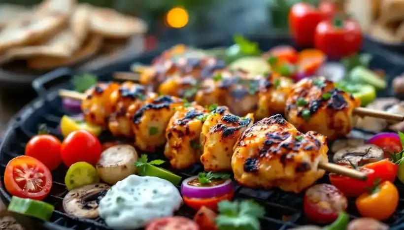 découvrez notre recette légère de kebabs à l'huile d'olive et citron, une alliance parfaite de saveurs méditerranéennes. savourez des brochettes juteuses et saines, idéales pour un repas estival ou une soirée entre amis.