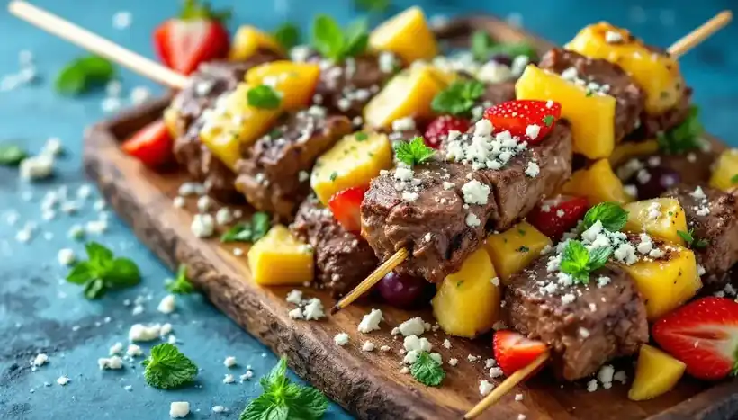 découvrez notre recette audacieuse de kebabs au fromage bleu, alliant des saveurs robustes et un mélange irrésistible d'ingrédients frais. parfaite pour impressionner vos invités ou pour un repas savoureux en famille, cette recette vous guidera pas à pas. préparez-vous à éveiller vos papilles avec cette variante originale !