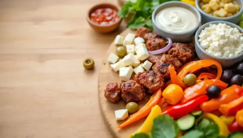 découvrez une explosion de saveurs avec nos kebabs au fromage feta et olives noires. une délicieuse fusion de textures et d'arômes méditerranéens qui éveillera vos papilles. parfait pour un repas rapide et gourmet !