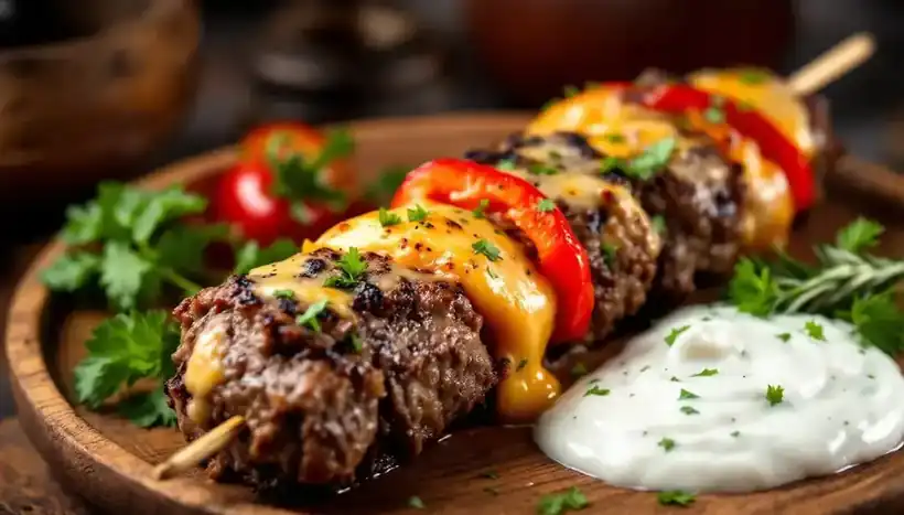 découvrez notre délicieuse recette de kebabs au fromage fondu et poivrons rouges, une combinaison savoureuse qui saura ravir vos papilles. parfait pour un repas convivial, ces kebabs sont simples à préparer et pleins de saveurs. idéal pour les amateurs de cuisine gourmande!