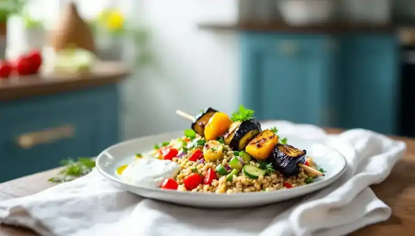 découvrez une recette originale de kebabs au pesto d’amandes et légumes croquants : un mariage savoureux entre fraîcheur, croquant et gourmandise, idéal pour un repas sain et plein de goût !