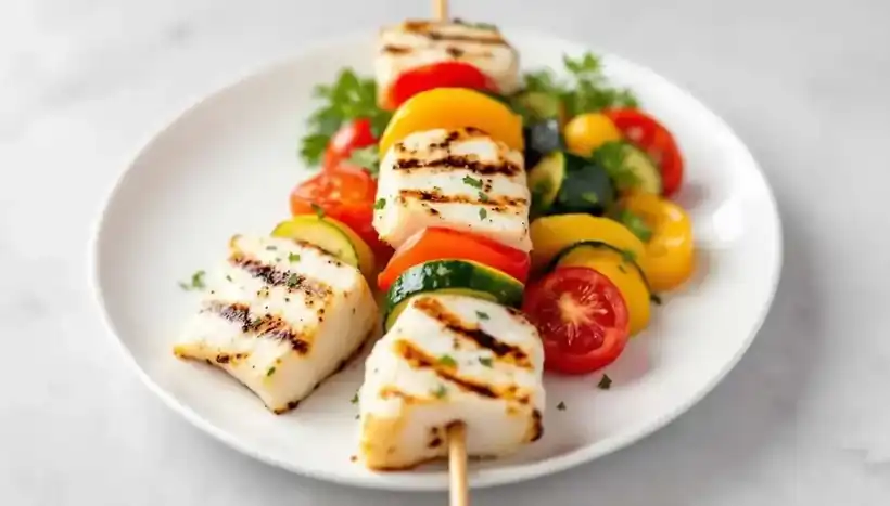 découvrez notre recette originale de kebabs au poisson blanc mariné, accompagnés de légumes croquants pour une explosion de saveurs fraîches et saines. idéal pour un repas léger et gourmand !