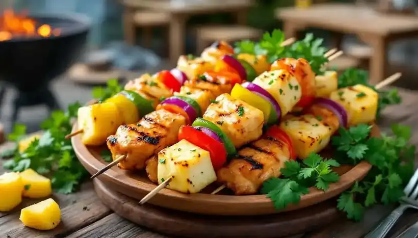 découvrez notre recette irrésistible de kebabs au poulet grillé, sublimés par une touche de coriandre fraîche. parfaits pour un repas rapide et savoureux, ces kebabs allient tendreté et parfum pour un plaisir gustatif inégalé. idéaux pour vos barbecues ou soirées entre amis !