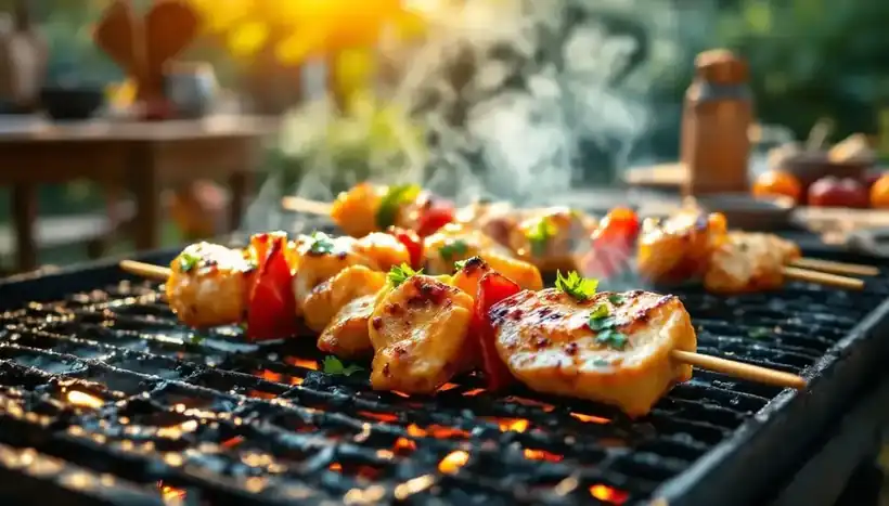 découvrez nos savoureux kebabs au poulet mariné, sublimés par une délicieuse combinaison de miel et de gingembre. une recette qui éveillera vos papilles et apportera une touche sucrée et épicée à vos repas. parfait pour un déjeuner ou un dîner gourmand, ces kebabs sont faciles à préparer et feront le bonheur de toute la famille!