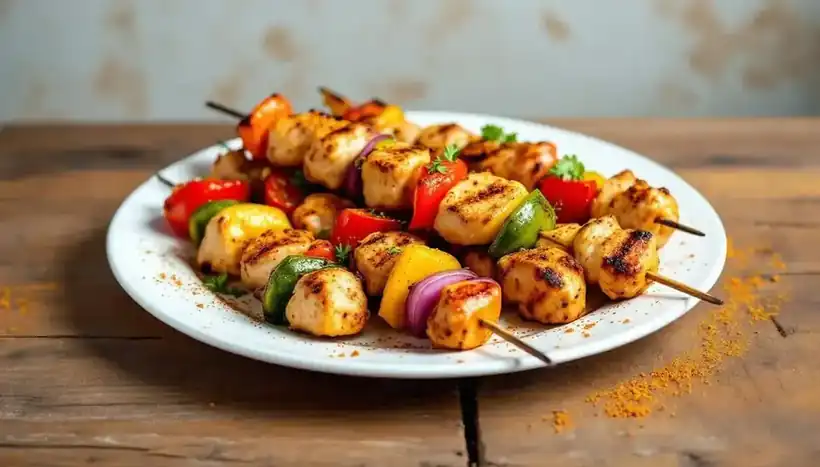 découvrez la recette des kebabs au poulet tikka accompagnés d'une délicieuse sauce yaourt maison. un plat savoureux, rapide et facile à préparer pour régaler toute la famille !