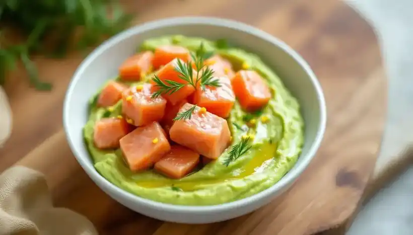 découvrez notre recette de kebabs au saumon mariné accompagnés d'une onctueuse purée d’avocat. un plat sain, savoureux et idéal pour régaler vos convives lors d’un repas convivial !