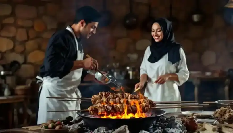 découvrez nos délicieux kebabs au steak haché accompagnés de légumes grillés savoureux, parfaits pour un repas gourmand et équilibré.