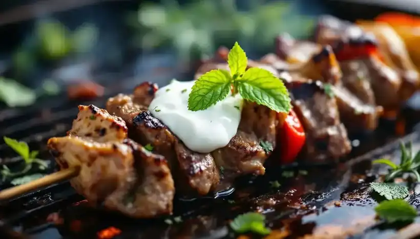 découvrez une délicieuse recette de kebabs marinés au yaourt grec et à la menthe fraîche, alliant fraîcheur et saveurs méditerranéennes. parfait pour un repas estival ou une soirée entre amis !