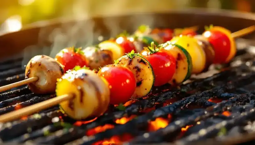 découvrez une recette savoureuse de kebabs aux champignons sautés et à l'ail confit. un mélange irrésistible de saveurs qui ravira vos papilles, parfait pour un repas convivial ou une soirée entre amis. facile à préparer, cette spécialité allie la tendresse des champignons et la douceur de l'ail pour un plat unique et délicieux.