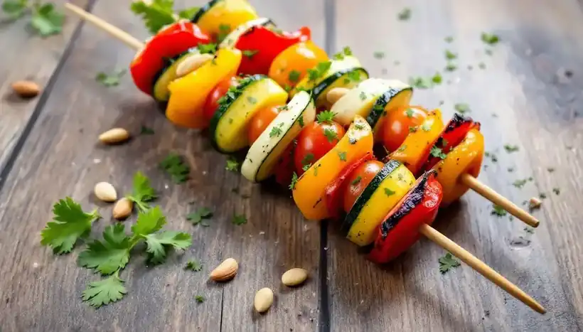 découvrez une recette originale de kebabs aux noix et herbes fraîches, alliant saveurs gourmandes et ingrédients sains pour un repas savoureux et équilibré à partager.