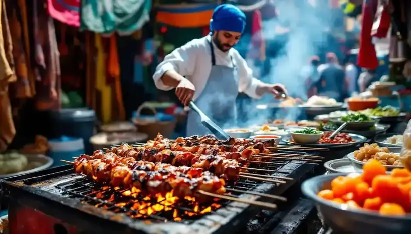 découvrez notre recette de kebabs aux oignons frits accompagnés d'une sauce barbecue maison gourmande. un mélange savoureux et original pour un repas convivial et plein de saveurs !