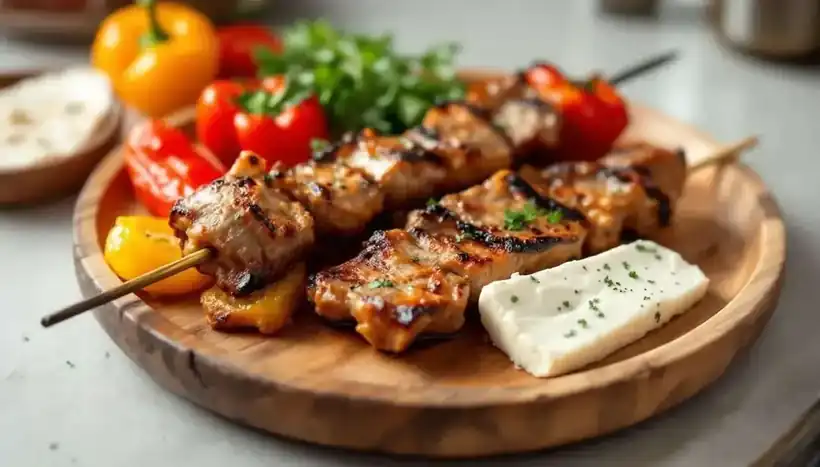 découvrez une délicieuse recette de kebabs garnis de poivrons rôtis savoureux et de fromage frais onctueux. parfait pour un repas convivial, ces kebabs allient fraîcheur et gourmandise dans chaque bouchée.