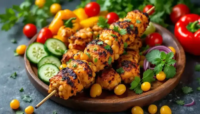 découvrez une délicieuse recette de kebabs végétariens à base de pois chiches. savoureux et nutritifs, ces kebabs sauront séduire les amateurs de cuisine saine et gourmande. parfaits pour un repas léger ou un barbecue entre amis, ils sont faciles à préparer et pleine de saveurs!