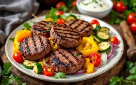 Les kebabs aux pommes de terre rissolées et épices fumées
