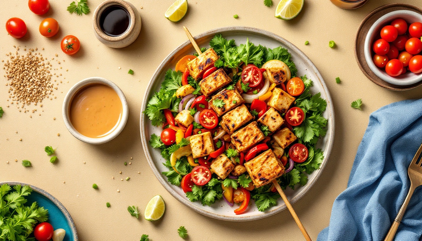 découvrez des kebabs au tofu savoureux, une alternative végétalienne délicieuse qui ravira vos papilles. parfaits pour un repas rapide et sain, ces kebabs sont riches en protéines et remplis de saveurs. idéaux pour tous les amateurs de cuisine végétale !