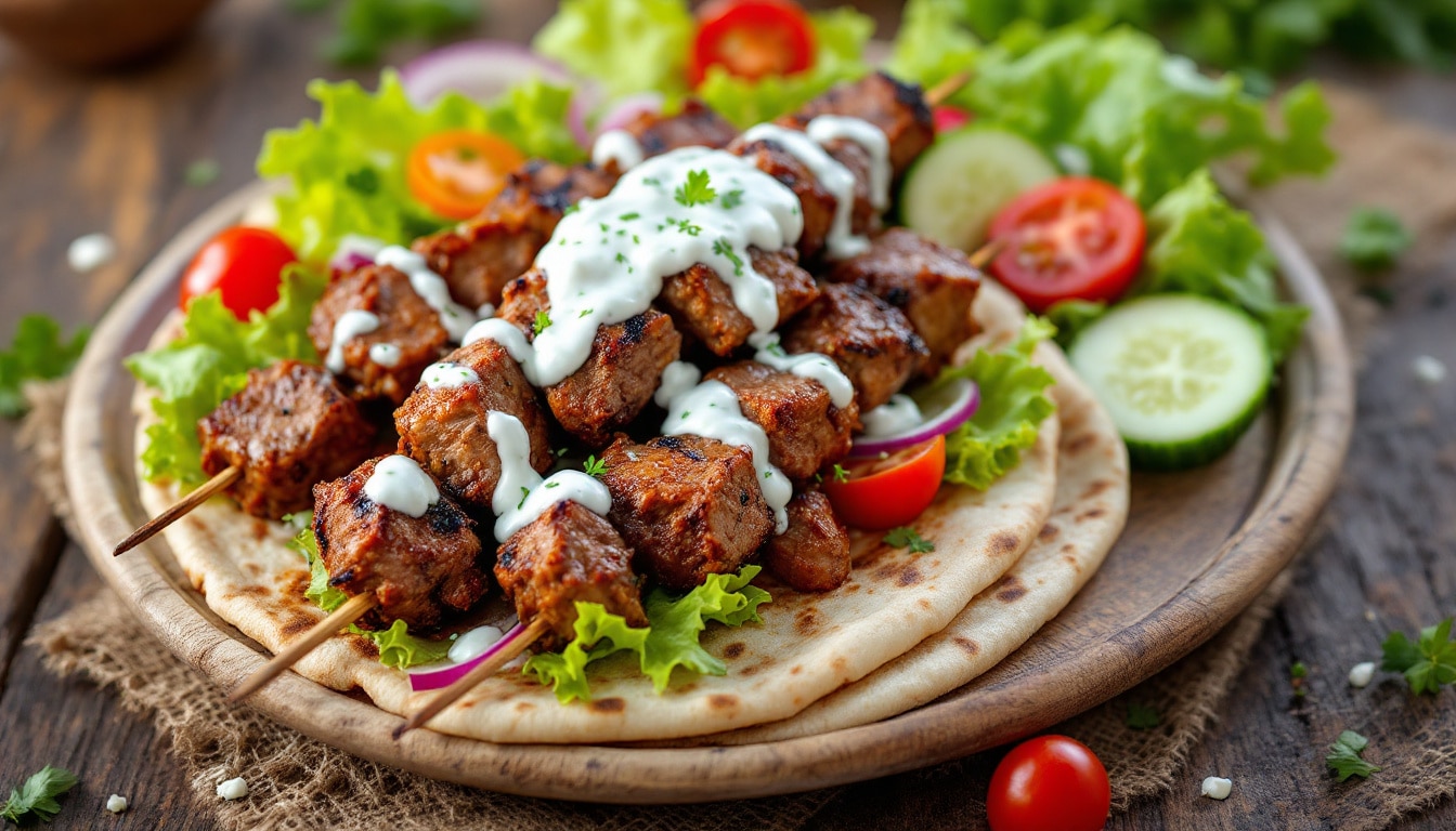 découvrez une recette savoureuse de kebabs au yaourt grec, alliant fraîcheur et légèreté. idéale pour vos repas d'été, cette version revisite le kebab traditionnel avec des ingrédients sains et savoureux. parfait pour les amateurs de cuisine méditerranéenne!